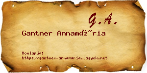 Gantner Annamária névjegykártya